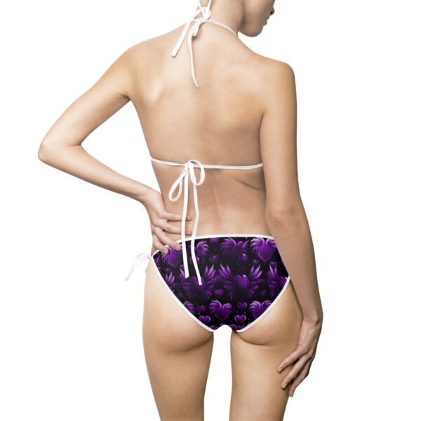 Women's Bikini Swimsuit Purple Hearts - Image 3