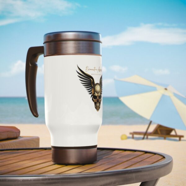 Elegance on the Go: Executive Assassin Gold Skull Travel Mug - Image 6