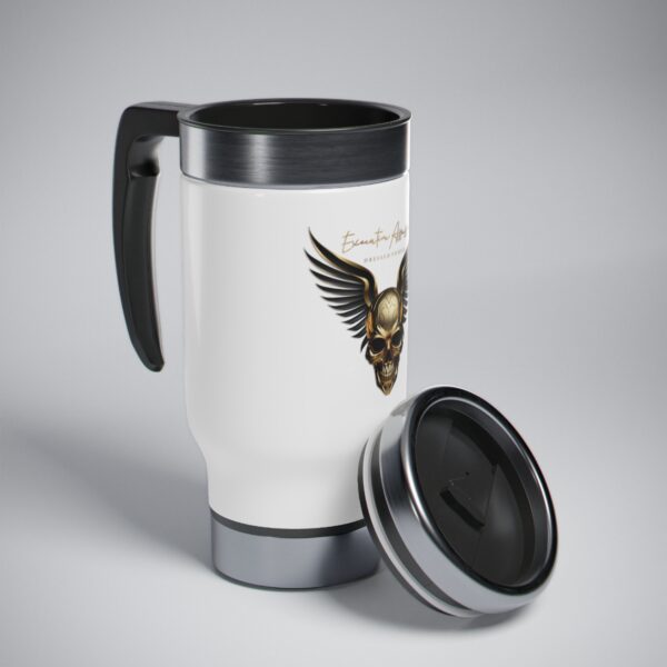 Elegance on the Go: Executive Assassin Gold Skull Travel Mug - Image 8